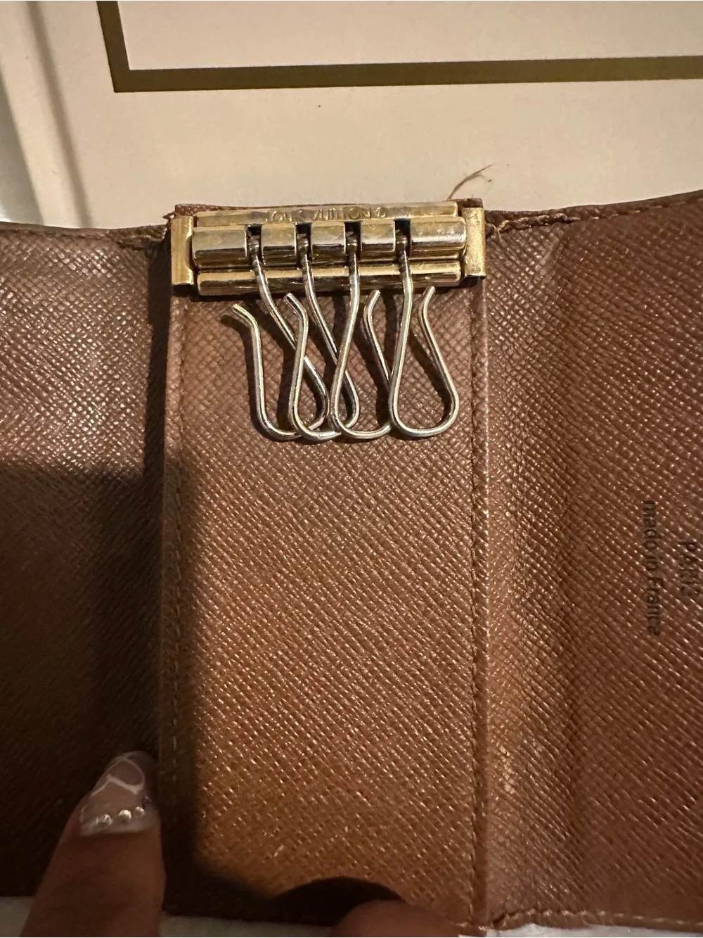 Louis Vuitton Monogram 4 Key Holder Key Case Vintage Authentic